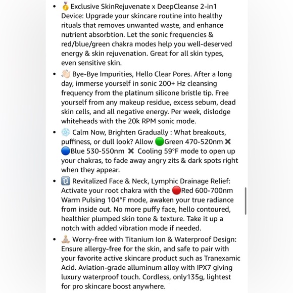 Titanium Ion Skincare Enhancer & Silicone Sonic Face Scrubber (1 Beige, 1 Black) - Picture 11 of 13